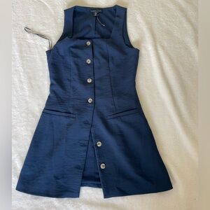 Sincerely Jules Navy Button-Down Mini Dress